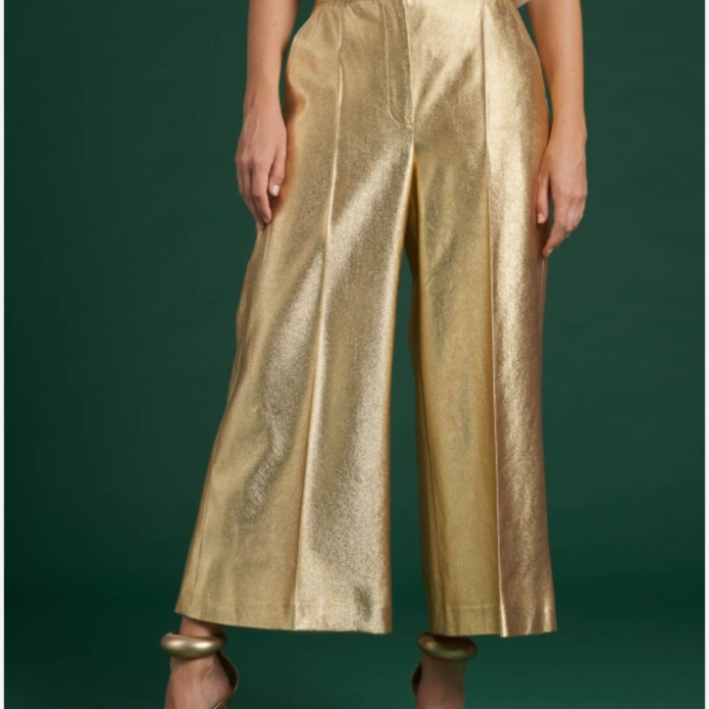 Maison Common Gold Melany Cropped Pant -Size 10
